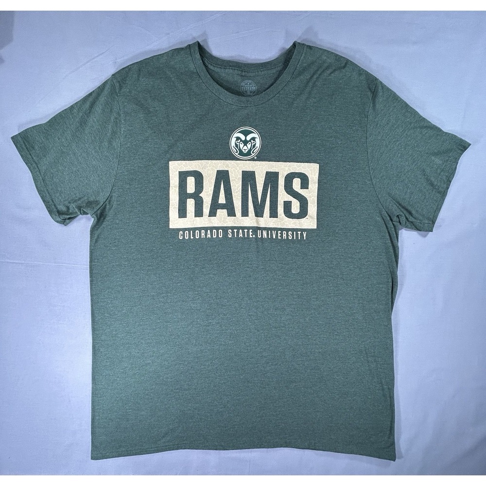 Rivalry Threads Colorado State Rams Short Sleeve Green Tshirt fits XL says 2XL